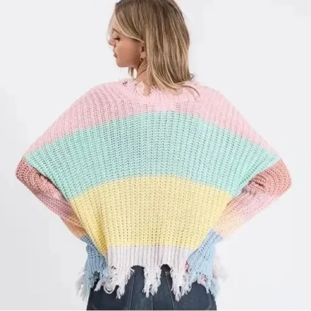 Destroyed Stripe Sweater